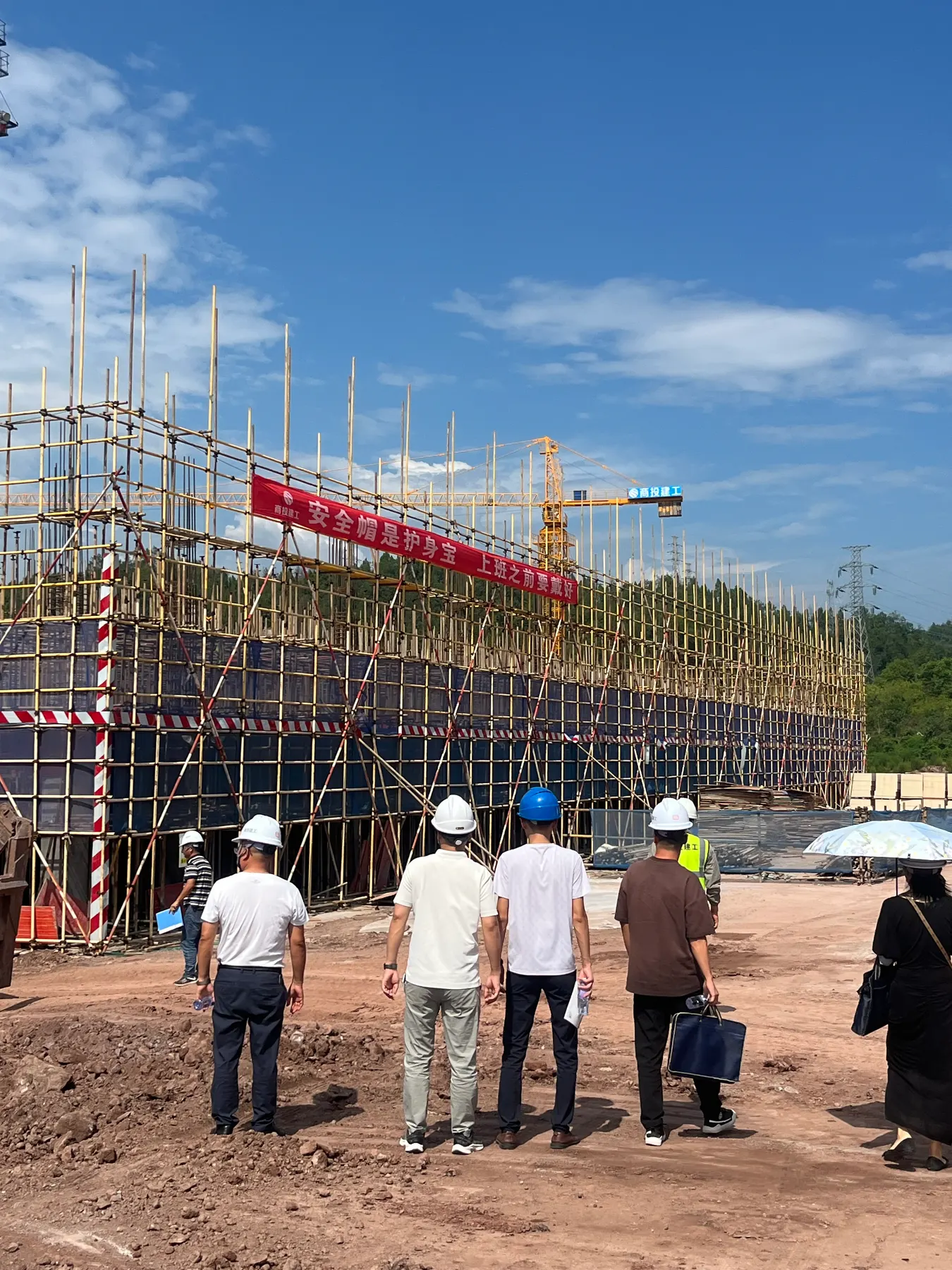 大型建筑项目现场鸟瞰